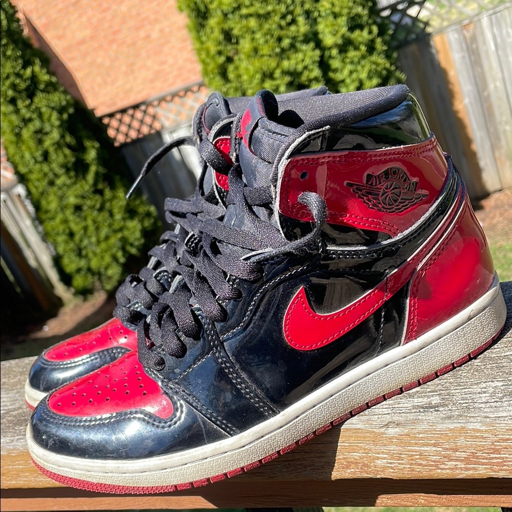 Nike Air Jordan 1 Patent Bred High-Top Sneakers